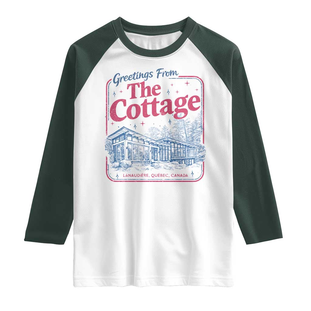 Coming To The Cottage Raglan Shirt LGBT Romance Hockey Fan