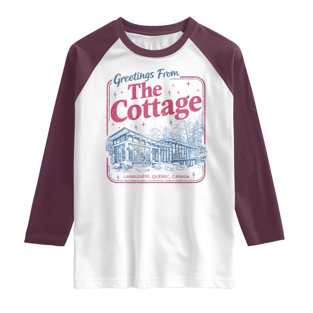 Coming To The Cottage Raglan Shirt LGBT Romance Hockey Fan