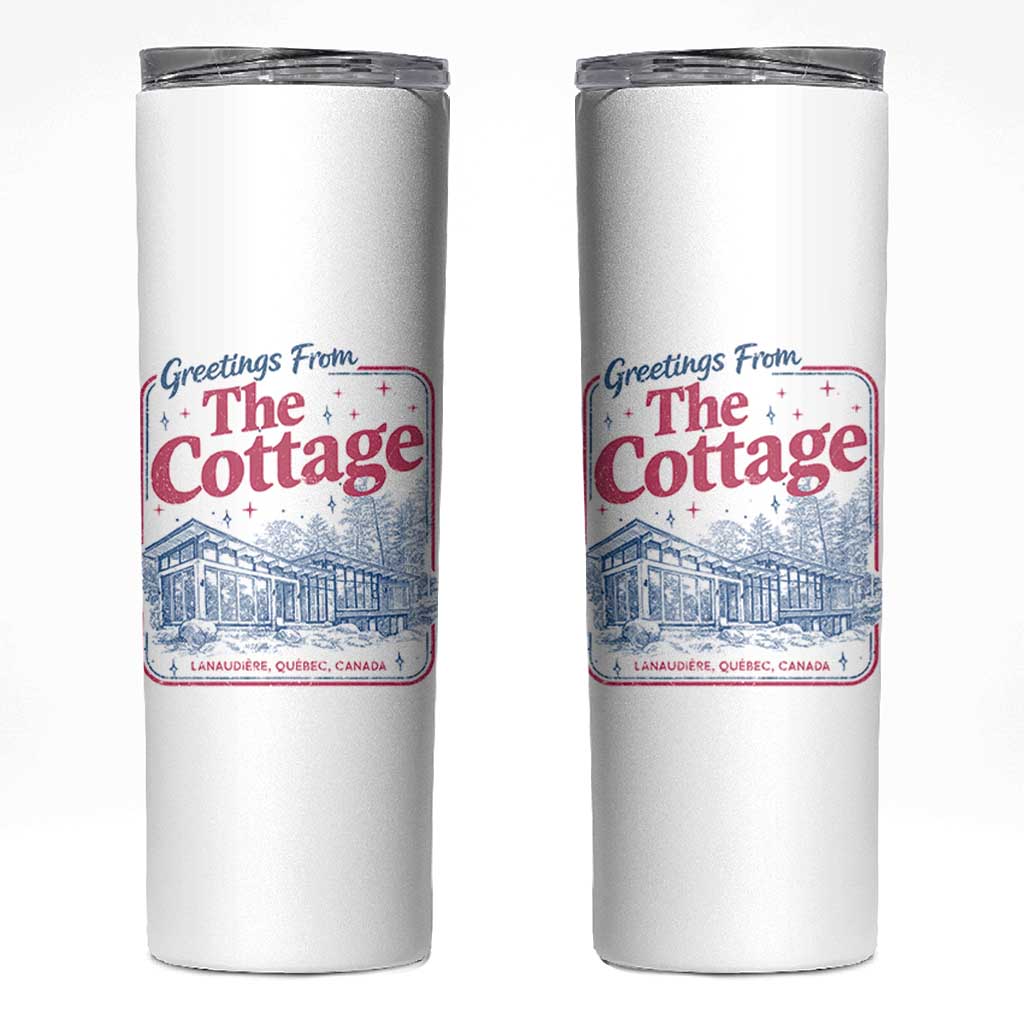 Coming To The Cottage Skinny Tumbler LGBT Romance Hockey Fan