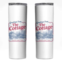 Coming To The Cottage Skinny Tumbler LGBT Romance Hockey Fan