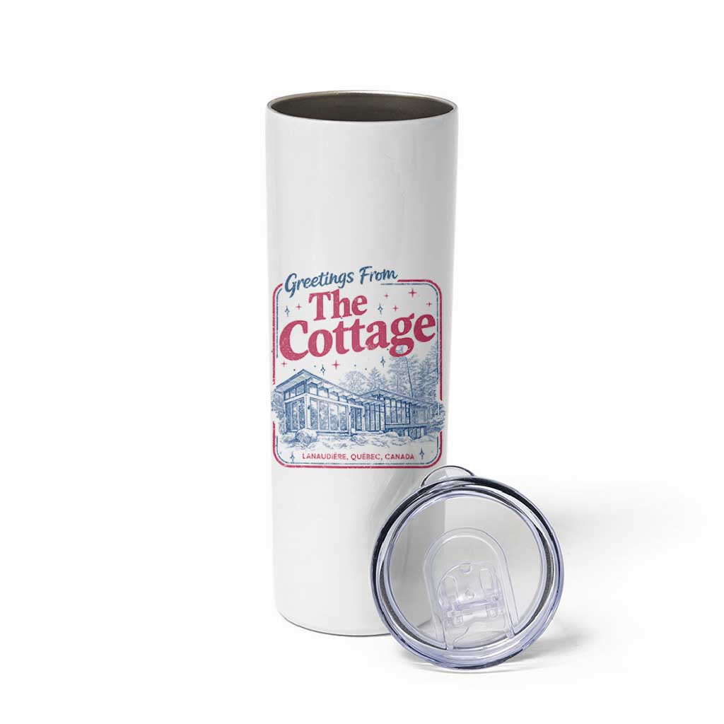 Coming To The Cottage Skinny Tumbler LGBT Romance Hockey Fan