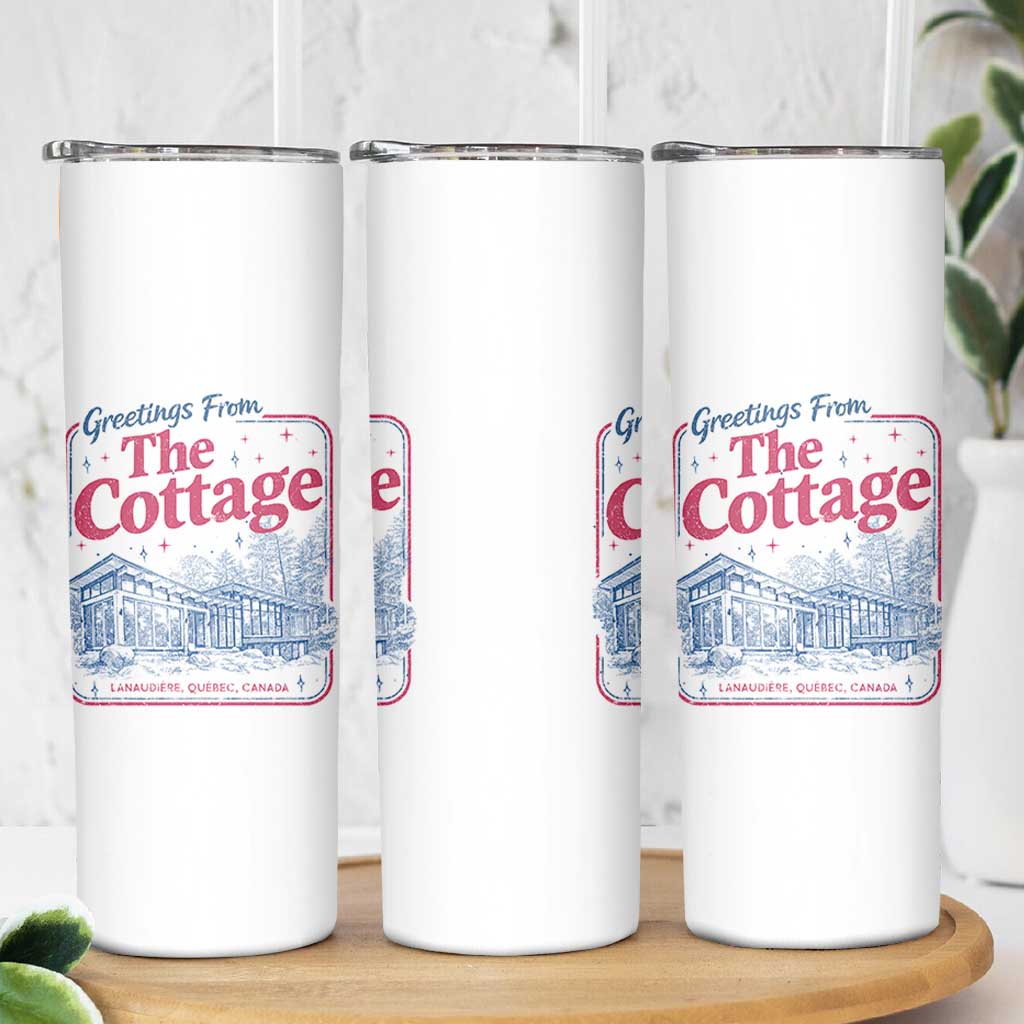 Coming To The Cottage Skinny Tumbler LGBT Romance Hockey Fan