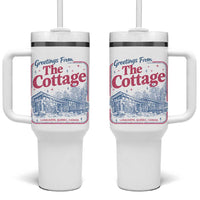 Coming To The Cottage Tumbler With Handle LGBT Romance Hockey Fan