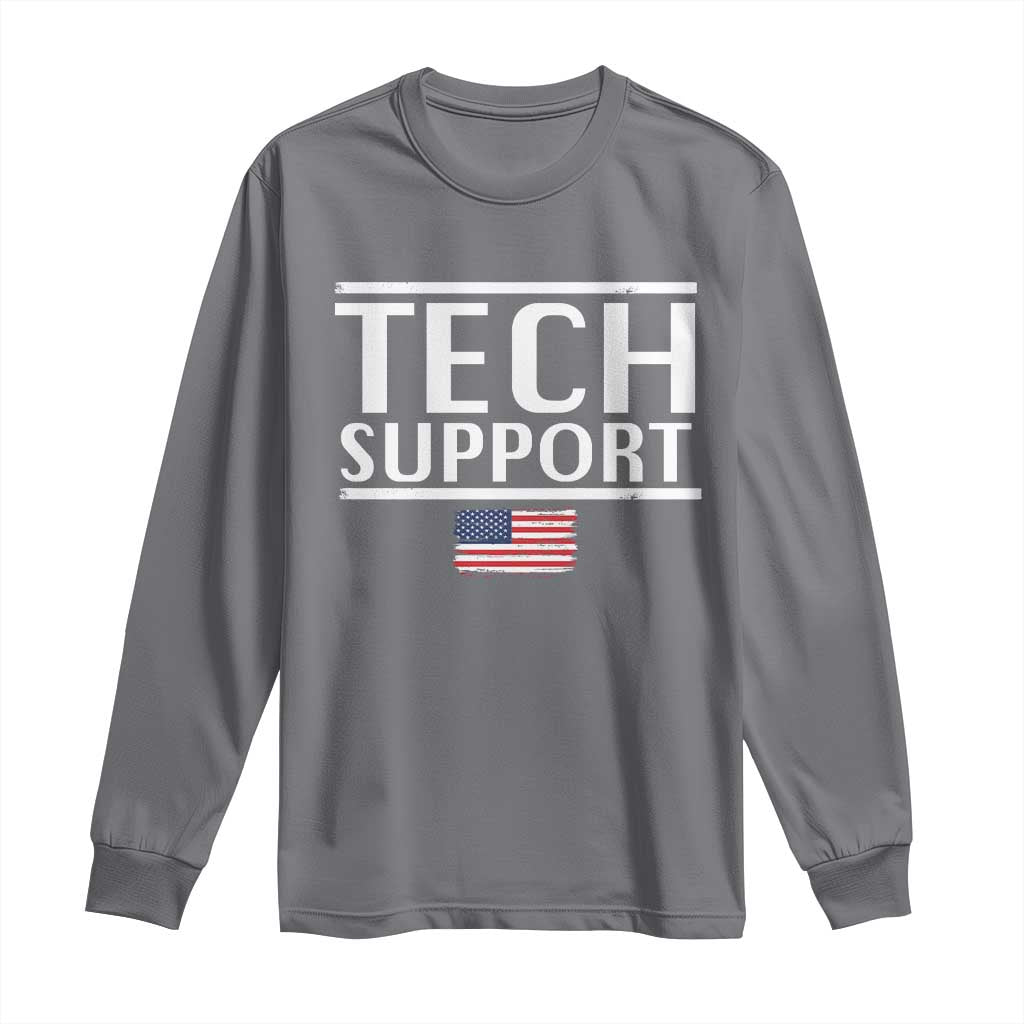 Tech Support Long Sleeve Shirt IT Support Programmer Engineer Elon Musk