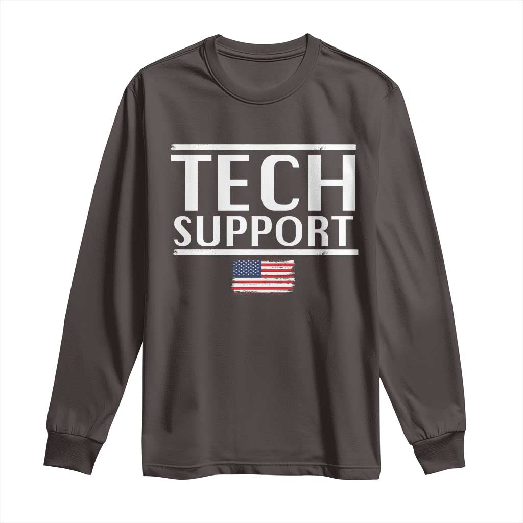 Tech Support Long Sleeve Shirt IT Support Programmer Engineer Elon Musk