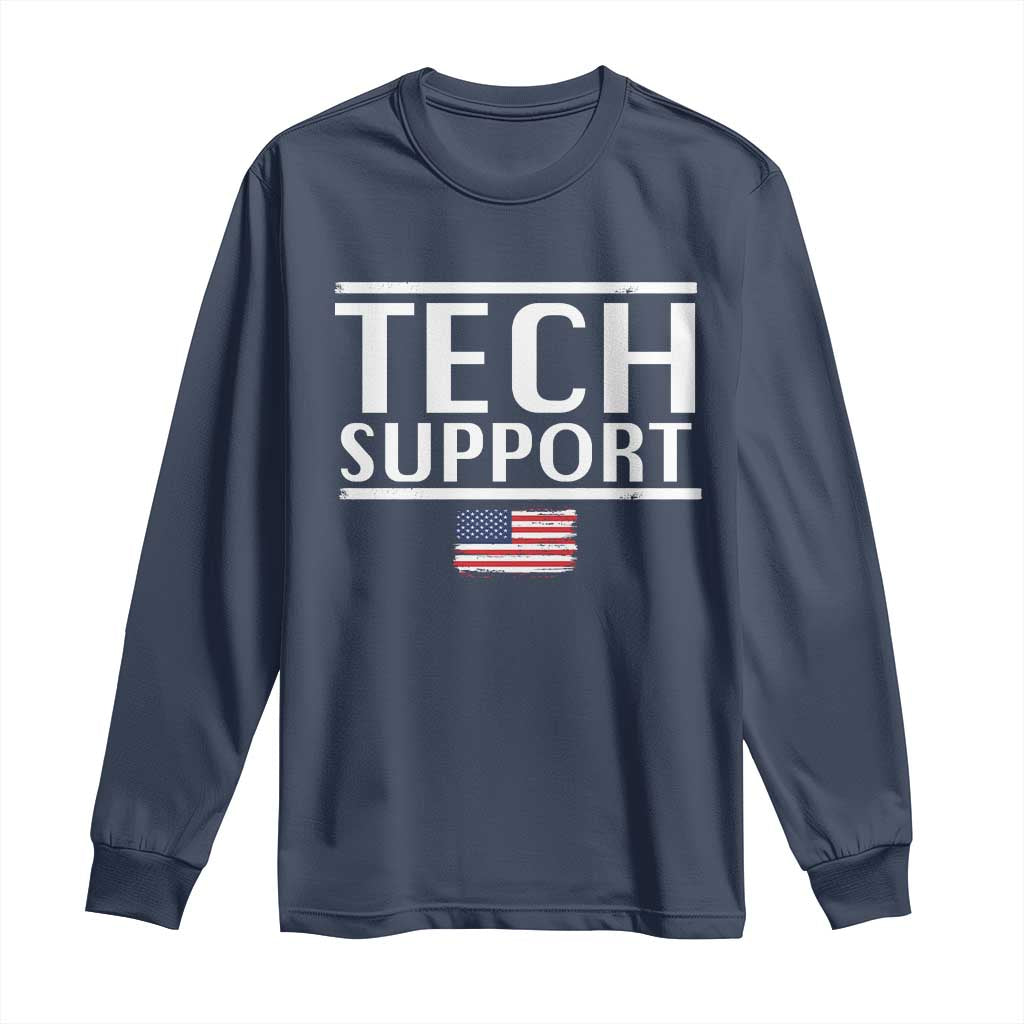 Tech Support Long Sleeve Shirt IT Support Programmer Engineer Elon Musk
