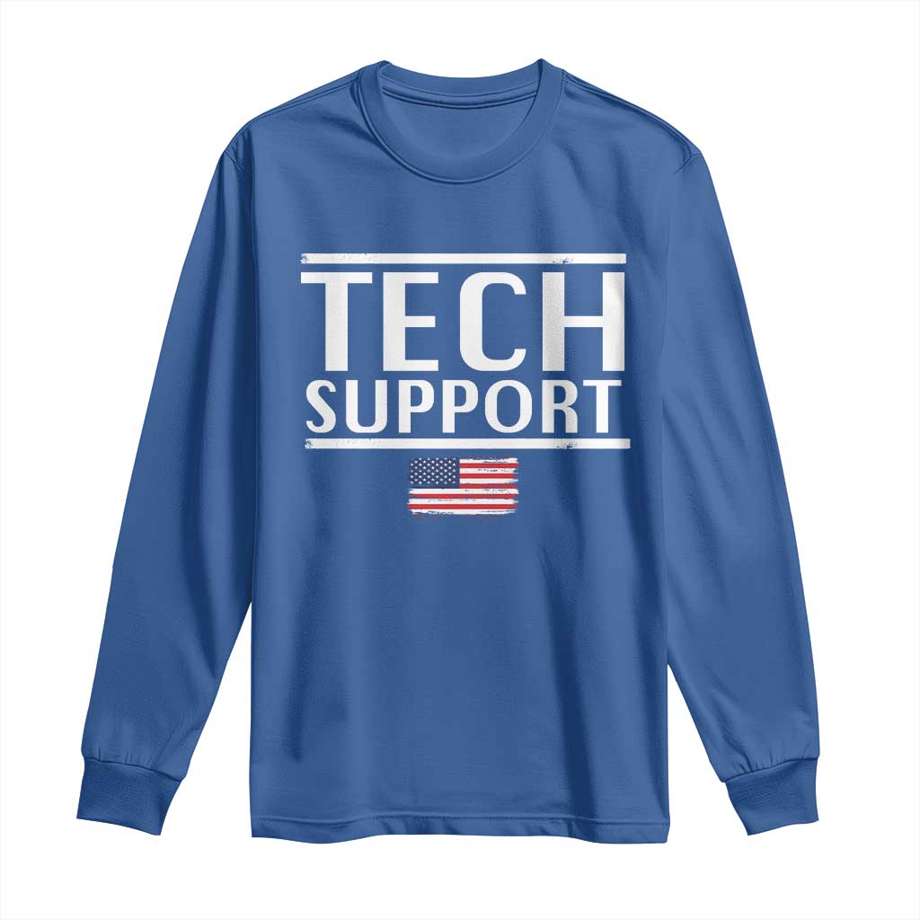 Tech Support Long Sleeve Shirt IT Support Programmer Engineer Elon Musk