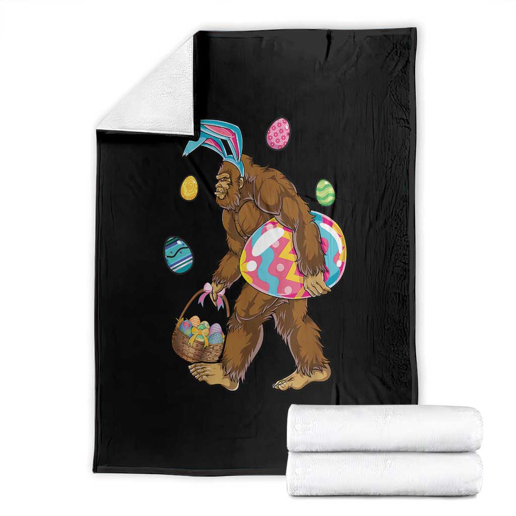 Bigfoot Easter Throw Blanket Funny Sasquatch Eggs Hunting - Wonder Print Shop