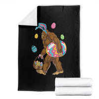 Bigfoot Easter Throw Blanket Funny Sasquatch Eggs Hunting - Wonder Print Shop