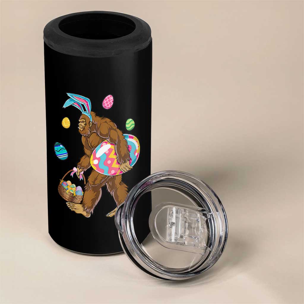Bigfoot Easter 4 in 1 Can Cooler Tumbler Funny Sasquatch Eggs Hunting - Wonder Print Shop
