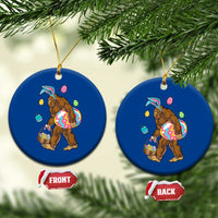 Bigfoot Easter Ceramic Ornament Funny Sasquatch Eggs Hunting - Wonder Print Shop