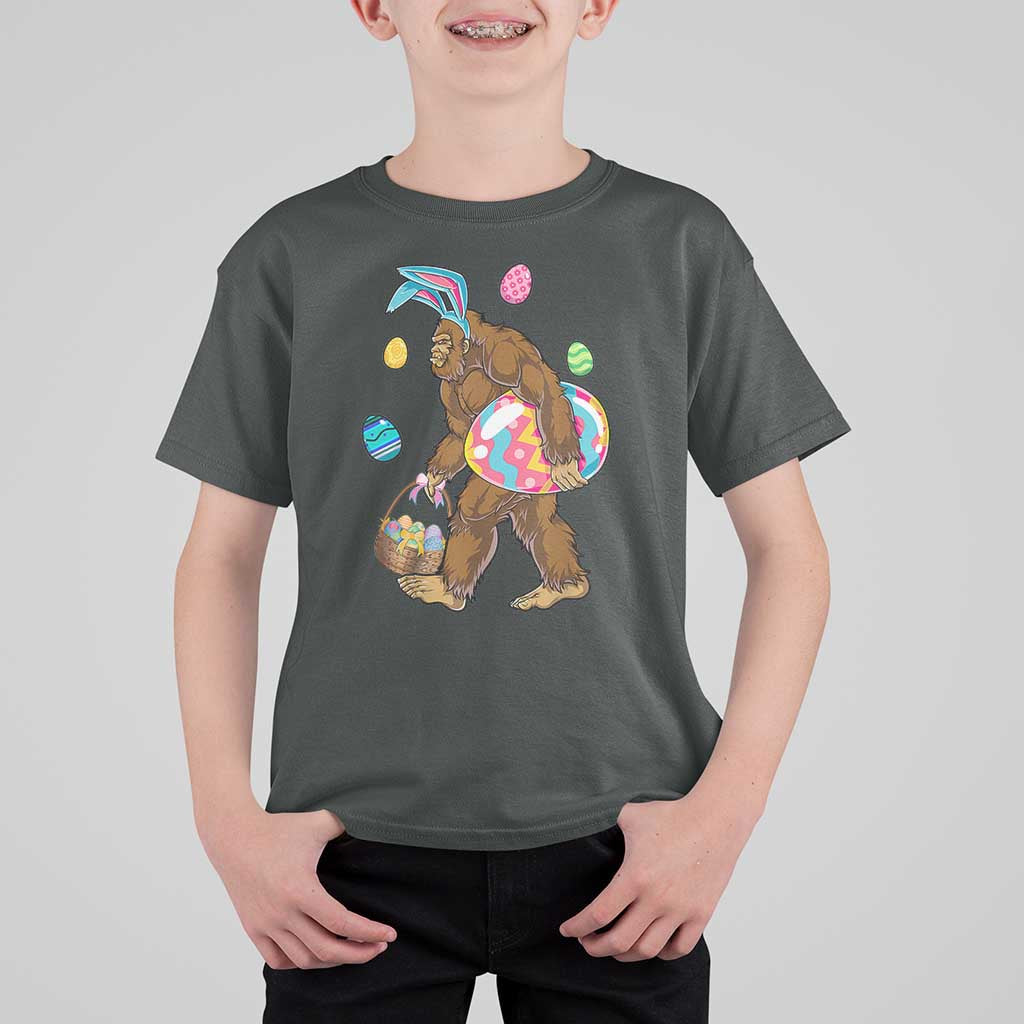Bigfoot Easter T Shirt For Kid Funny Sasquatch Eggs Hunting - Wonder Print Shop
