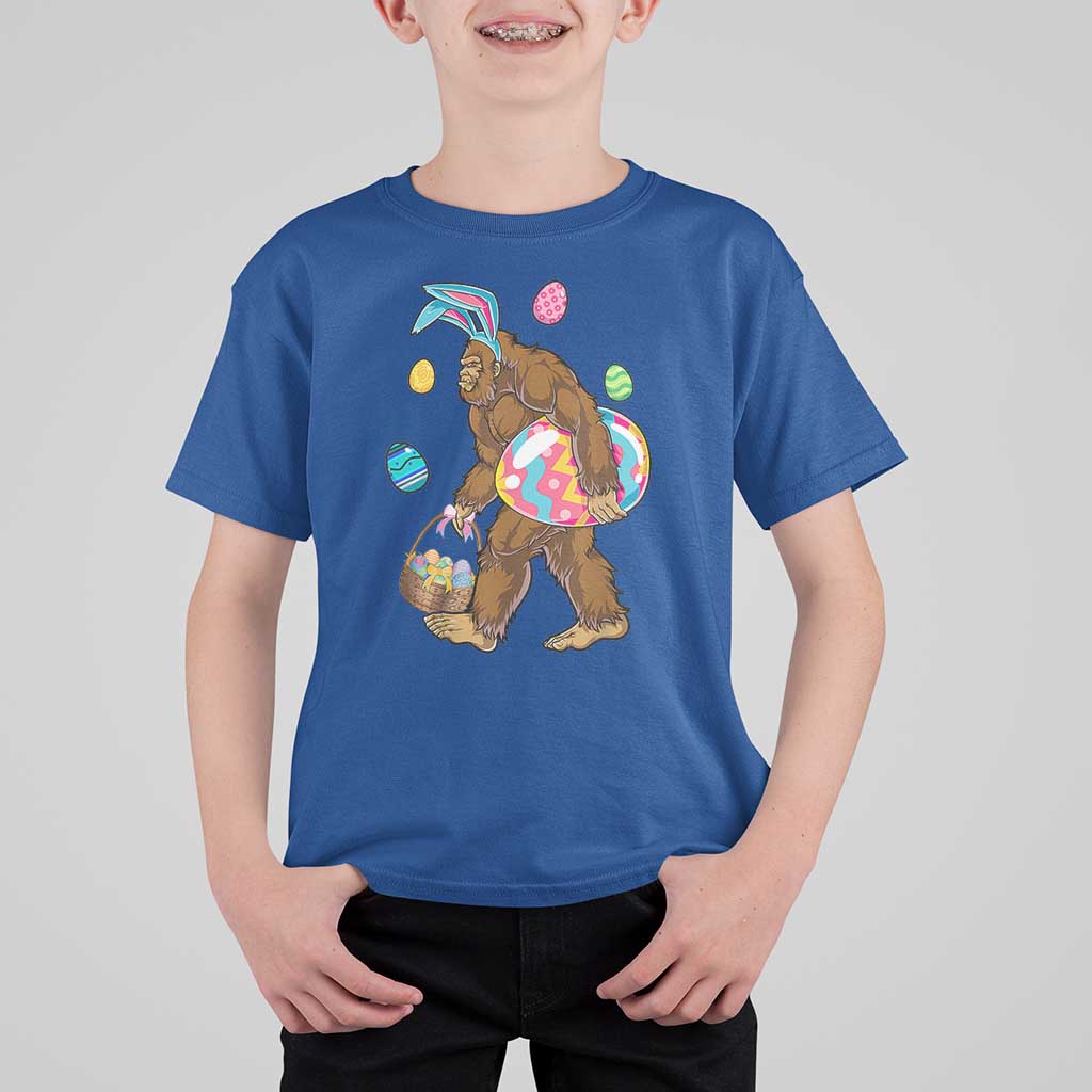 Bigfoot Easter T Shirt For Kid Funny Sasquatch Eggs Hunting - Wonder Print Shop