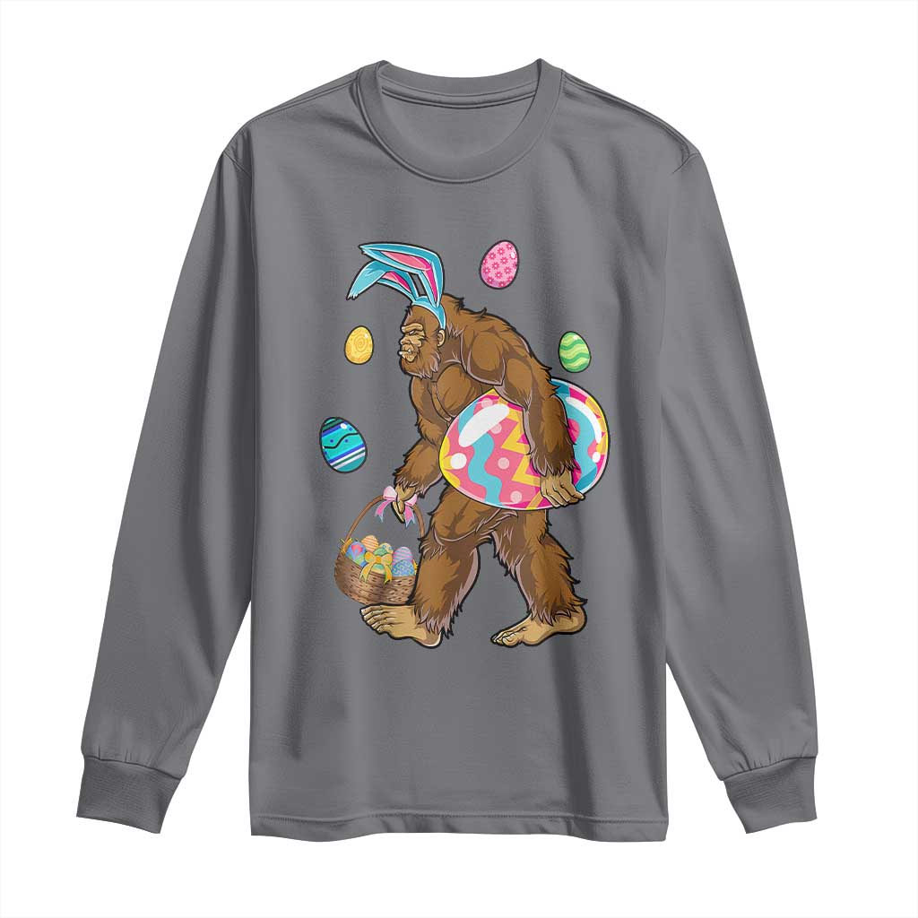 Bigfoot Easter Long Sleeve Shirt Funny Sasquatch Eggs Hunting - Wonder Print Shop
