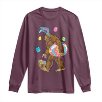 Bigfoot Easter Long Sleeve Shirt Funny Sasquatch Eggs Hunting - Wonder Print Shop