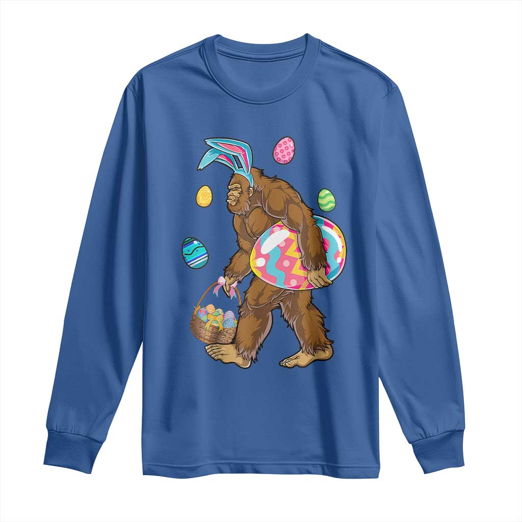 Bigfoot Easter Long Sleeve Shirt Funny Sasquatch Eggs Hunting - Wonder Print Shop