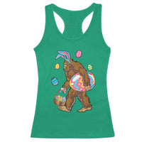 Bigfoot Easter Racerback Tank Top Funny Sasquatch Eggs Hunting - Wonder Print Shop