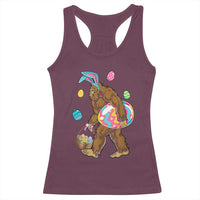 Bigfoot Easter Racerback Tank Top Funny Sasquatch Eggs Hunting - Wonder Print Shop