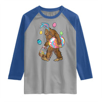 Bigfoot Easter Raglan Shirt Funny Sasquatch Eggs Hunting - Wonder Print Shop