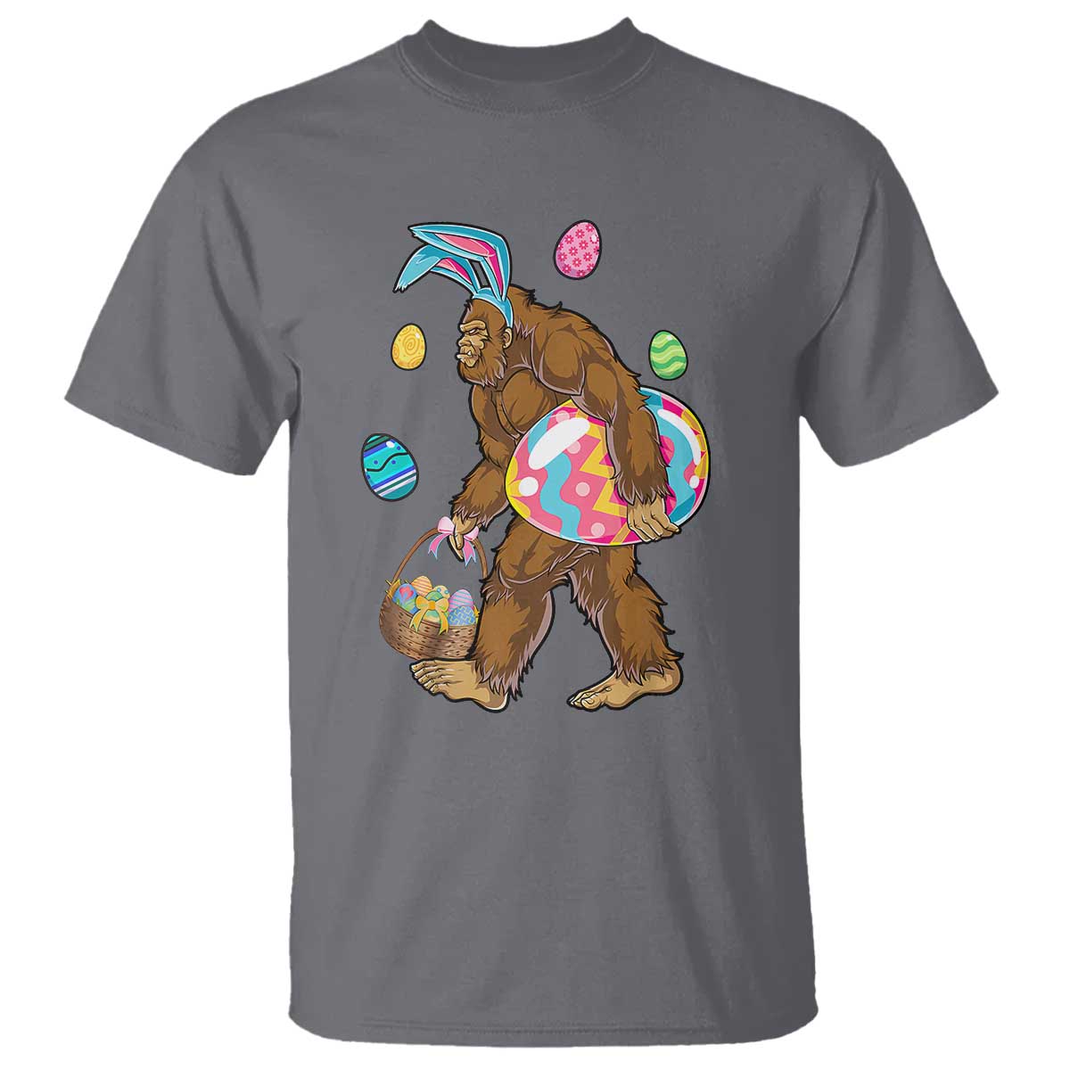 Bigfoot Easter T Shirt Funny Sasquatch Eggs Hunting - Wonder Print Shop