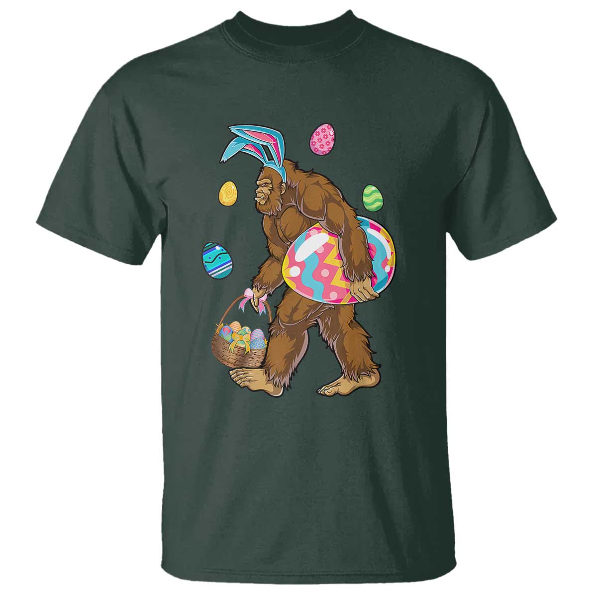 Bigfoot Easter T Shirt Funny Sasquatch Eggs Hunting - Wonder Print Shop