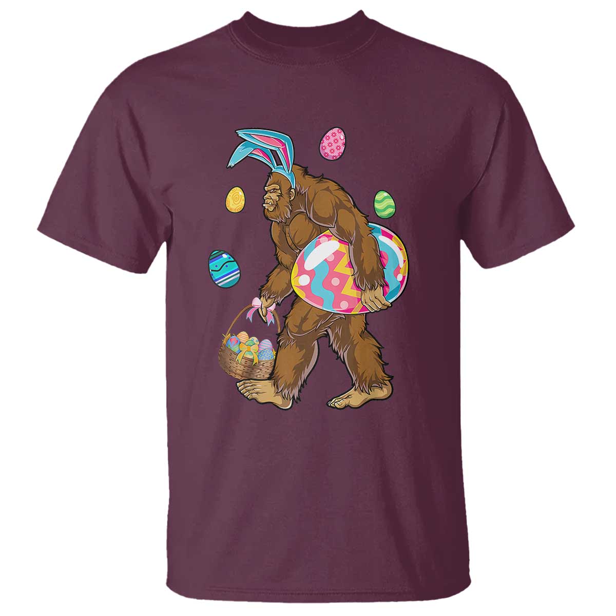 Bigfoot Easter T Shirt Funny Sasquatch Eggs Hunting - Wonder Print Shop