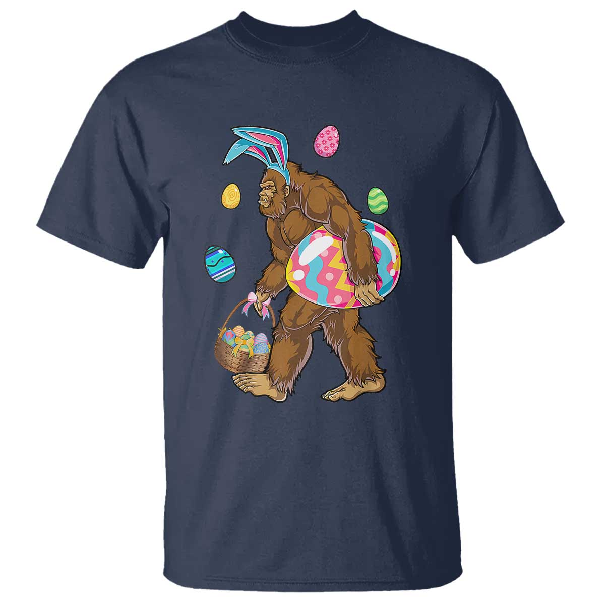 Bigfoot Easter T Shirt Funny Sasquatch Eggs Hunting - Wonder Print Shop