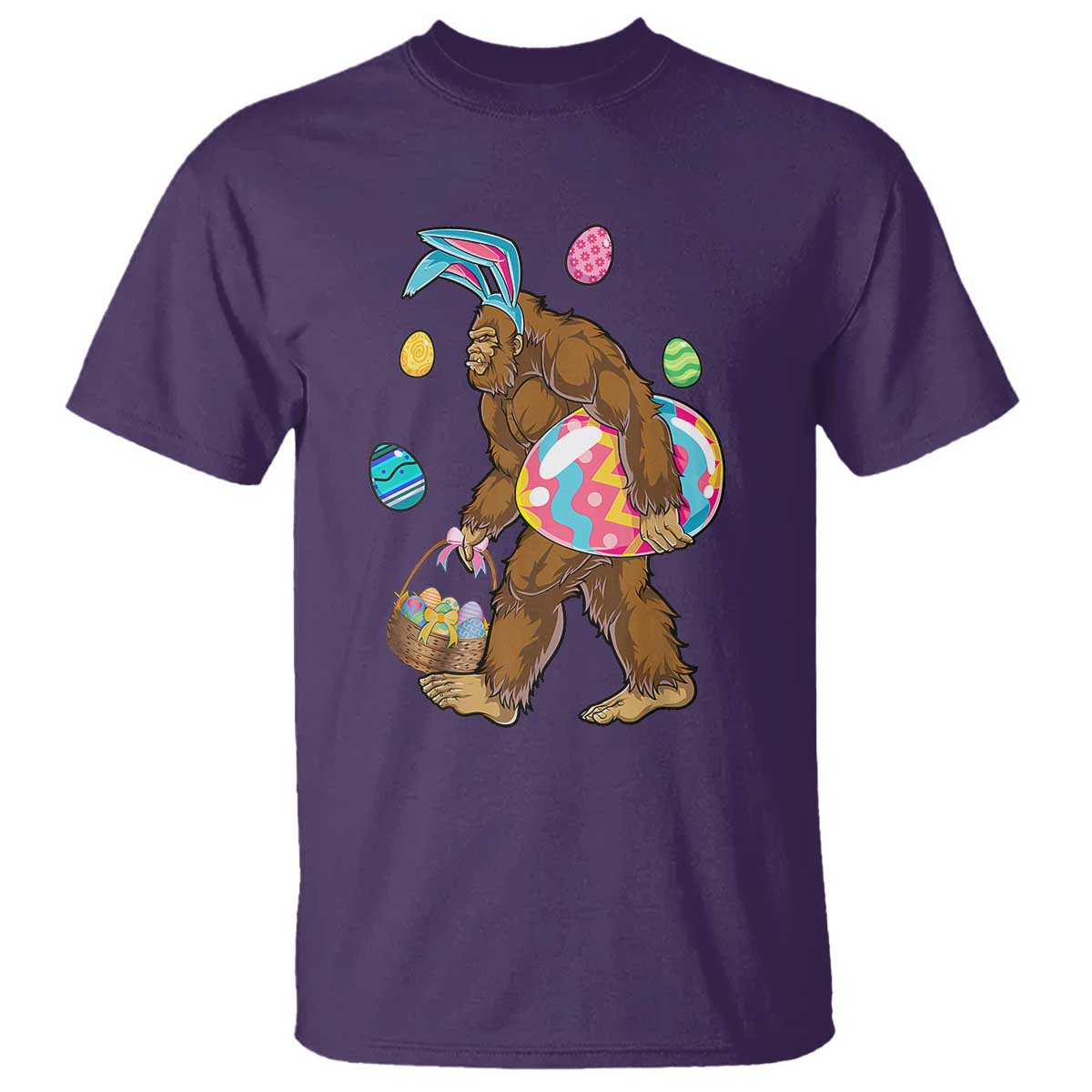 Bigfoot Easter T Shirt Funny Sasquatch Eggs Hunting - Wonder Print Shop