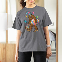 Bigfoot Easter T Shirt For Women Funny Sasquatch Eggs Hunting - Wonder Print Shop