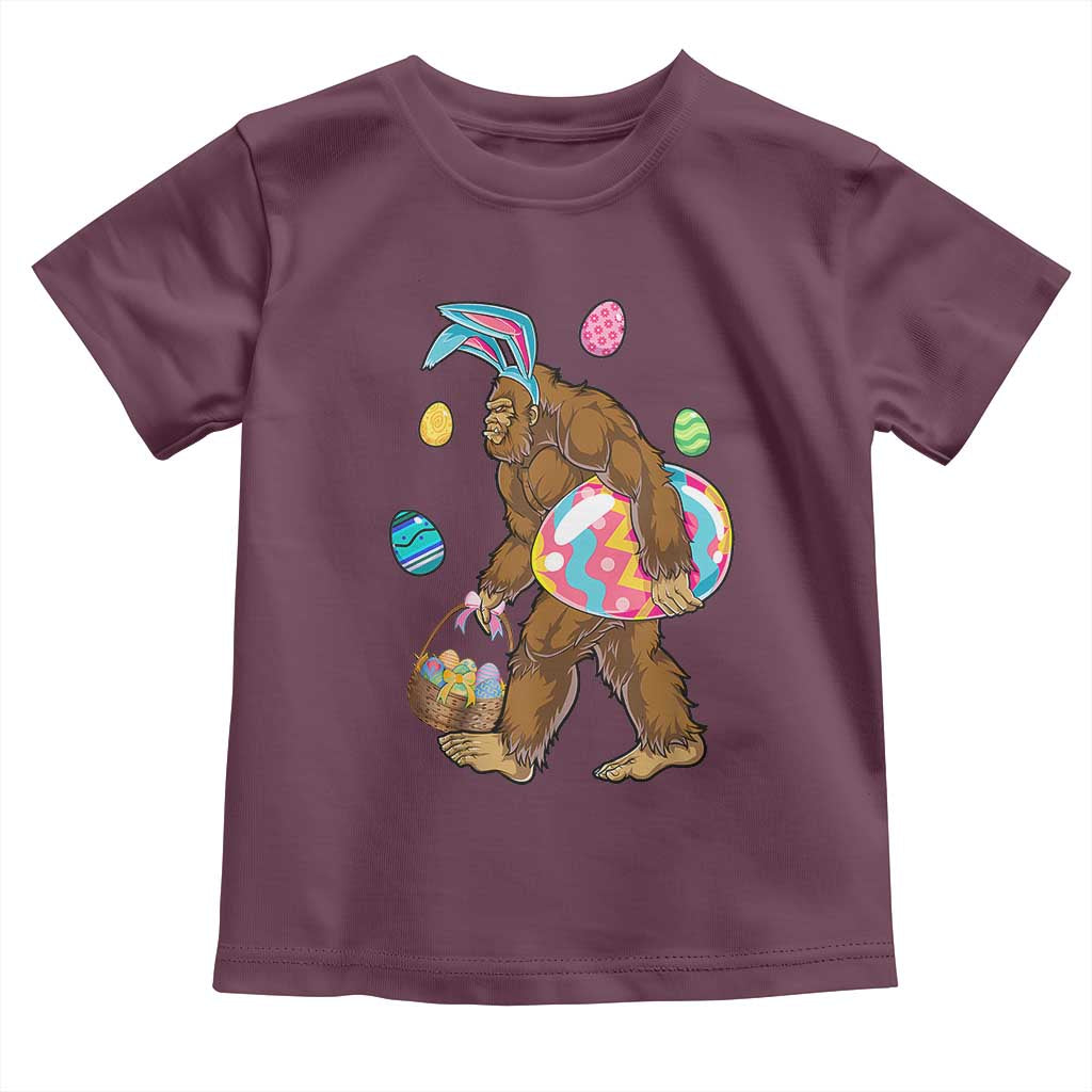 Bigfoot Easter Toddler T Shirt Funny Sasquatch Eggs Hunting - Wonder Print Shop
