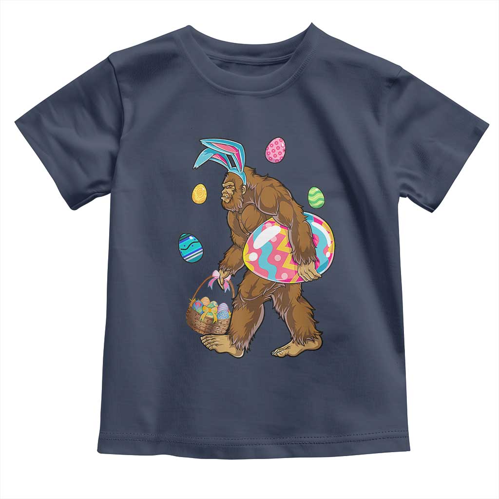 Bigfoot Easter Toddler T Shirt Funny Sasquatch Eggs Hunting - Wonder Print Shop