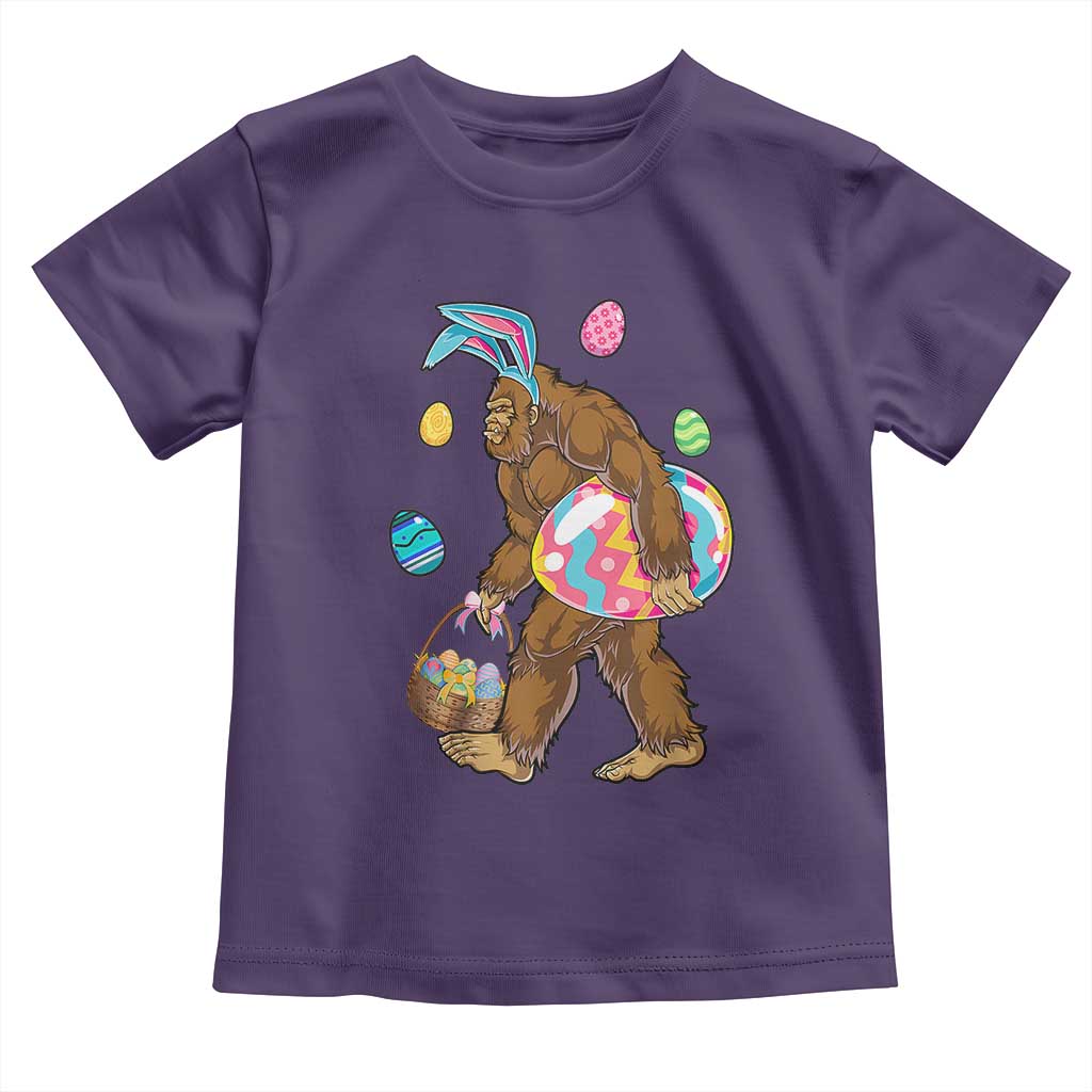 Bigfoot Easter Toddler T Shirt Funny Sasquatch Eggs Hunting - Wonder Print Shop