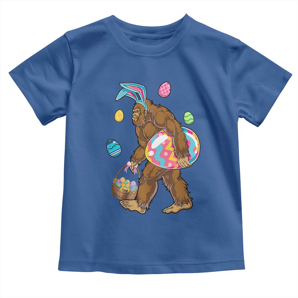 Bigfoot Easter Toddler T Shirt Funny Sasquatch Eggs Hunting - Wonder Print Shop