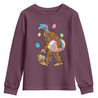 Bigfoot Easter Youth Sweatshirt Funny Sasquatch Eggs Hunting - Wonder Print Shop