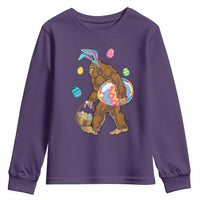 Bigfoot Easter Youth Sweatshirt Funny Sasquatch Eggs Hunting - Wonder Print Shop
