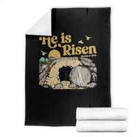 He Is Risen Throw Blanket Retro Vintage Easter Jesus Christian Apparel - Wonder Print Shop