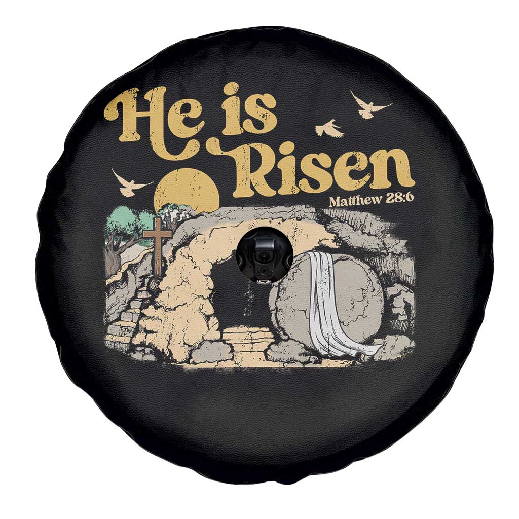He Is Risen Spare Tire Cover Retro Vintage Easter Jesus Christian Apparel - Wonder Print Shop