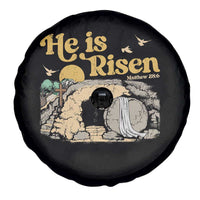 He Is Risen Spare Tire Cover Retro Vintage Easter Jesus Christian Apparel - Wonder Print Shop