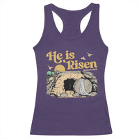 He Is Risen Racerback Tank Top Retro Vintage Easter Jesus Christian Apparel - Wonder Print Shop