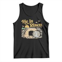 He Is Risen Tank Top Retro Vintage Easter Jesus Christian Apparel - Wonder Print Shop