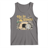 He Is Risen Tank Top Retro Vintage Easter Jesus Christian Apparel - Wonder Print Shop