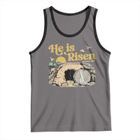 He Is Risen Tank Top Retro Vintage Easter Jesus Christian Apparel - Wonder Print Shop