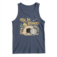 He Is Risen Tank Top Retro Vintage Easter Jesus Christian Apparel - Wonder Print Shop
