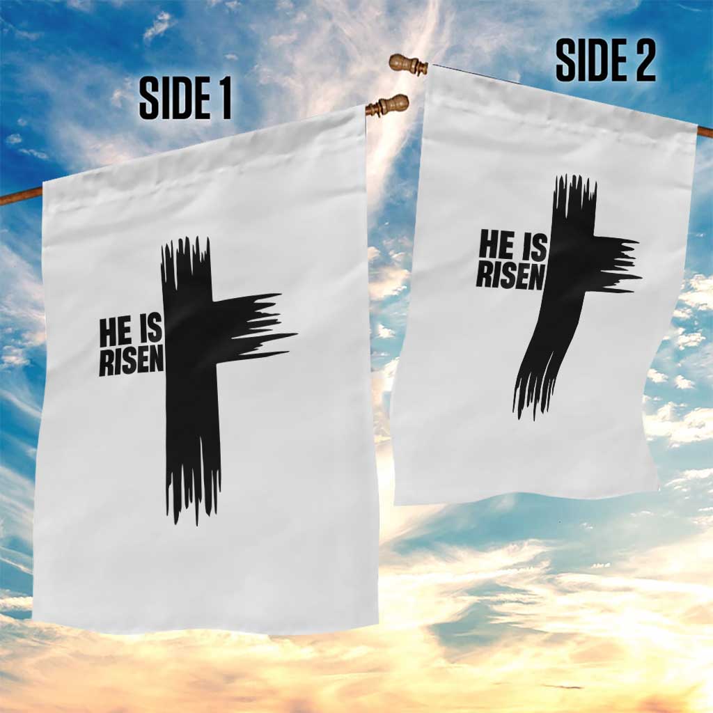 He Is Risen Garden Flag Christian Easter Cross