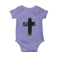 He Is Risen Baby Onesie Christian Easter Cross
