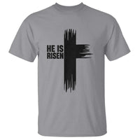 He Is Risen T Shirt Christian Easter Cross