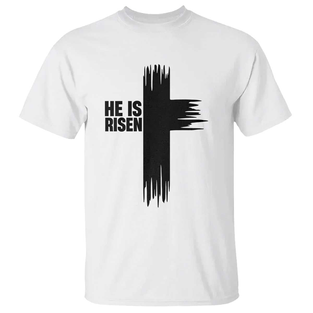 He Is Risen T Shirt Christian Easter Cross
