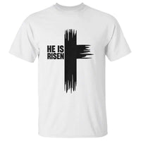 He Is Risen T Shirt Christian Easter Cross