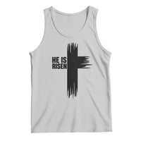 He Is Risen Tank Top Christian Easter Cross