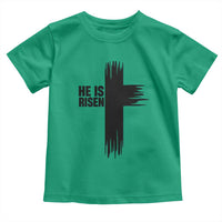 He Is Risen Toddler T Shirt Christian Easter Cross